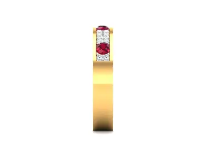 Band 3dm Render Details gold ring with ruby stones and diamonds 3D print model purchase