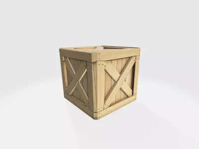 Next-Gen Low Poly Wooden Crate - Game Ready Low-poly 3D model