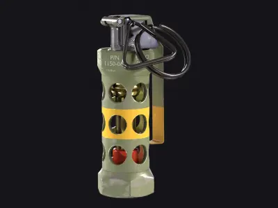 M84 Stun Grenade low poly Low-poly 3D model