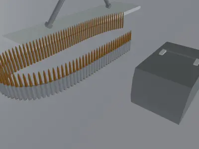 GPMG-S14 rifle on table Low-poly 3D model