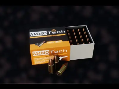 NZ 9mm Ammo Free low-poly 3D model