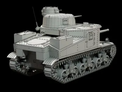 M3A2 Lee - Base Mesh 3D model
