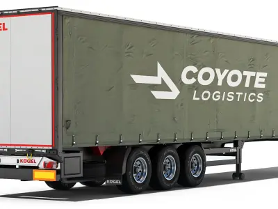 Kogel S24-1 Semi-trailer curtain 2021 3D model