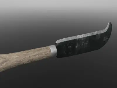 WWI Military Billhook Low-poly 3D model