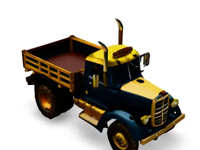 Classic Heavy Duty Truck 3D Model Low-poly 3D model