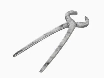 Tongs Pliers 02 Low-poly 3D model