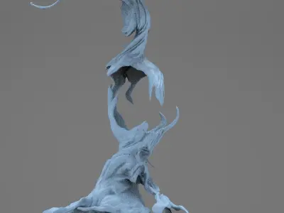 Dark Ages Claw Sculpted tree 1 3D model