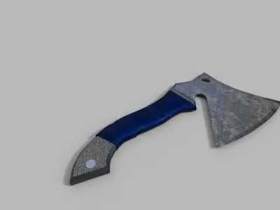 Kitchen hatchet from USSR Low-poly 3D model