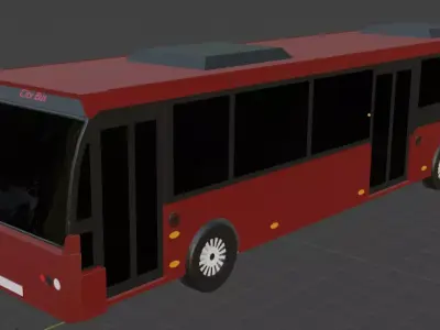 CITYBUS Low-poly 3D model