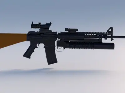 M16 rifle 3D model purchase