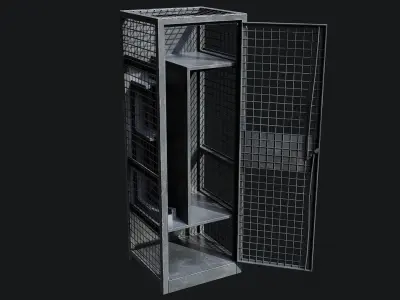 Small Military Storage Locker - Game Ready PBR Low-poly 3D model