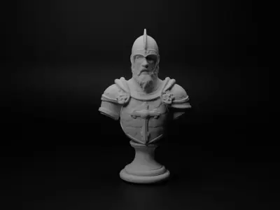 King Arthurs Knight Bust Chess 3D print model buy
