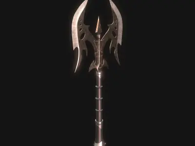 Weapons Axe Low-poly 3D model