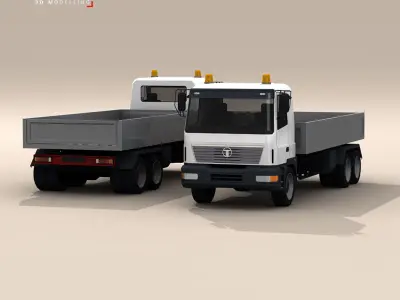 Truck low boards deck  3D model