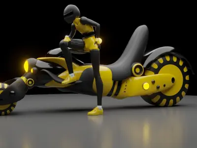  E-BUG Biker B - Bug Motor Bike 3D model