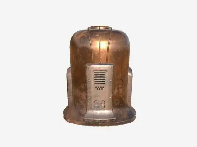Old Diving Helmet C01 Copper - Character Design Fashion Low-poly 3D model