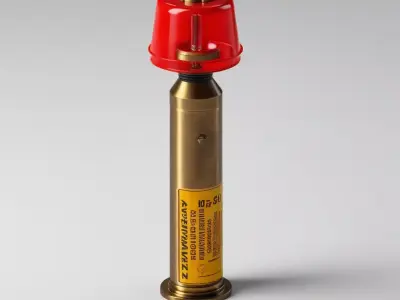Industrial Brass Signal Beacon Lamp 3D model