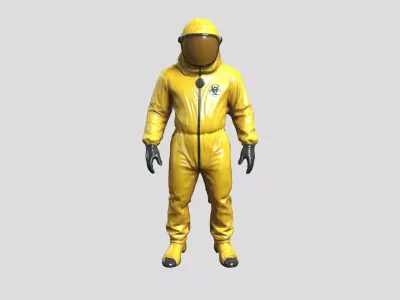 Hazmat Biohazard Suit NBC Animated Character Low-poly 3D model