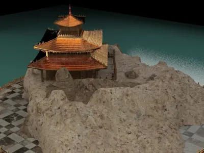 Chinese ancient house  3D model 22