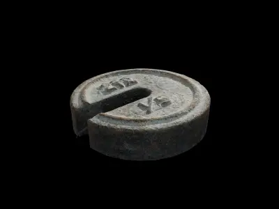 Anydrafts Rusty metal weight 03 Low-poly 3D model