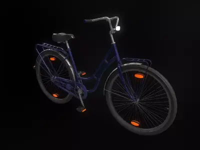 Bicycle game ready Low-poly 3D model
