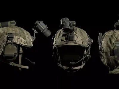 MILITARY Game Ready Ops-Core Fast MT Low-poly 3D model