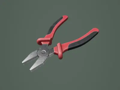 Plier 01 Low-poly 3D model