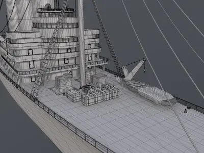 Hospital Ship 3D model PBR