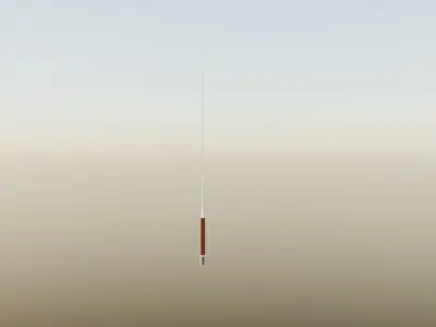 Low poly one handed sword 3D model