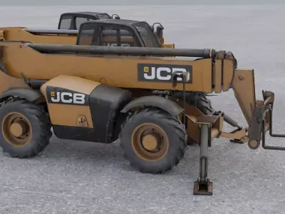 JCB Telehandler Low-poly 3D model