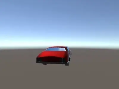Gameready muscle-car car in desert Free low-poly 3D model