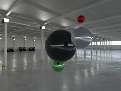 HDRI - Warehouse Interior 5c - 8192x4096 - 2 versions Texture