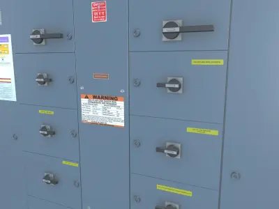 Electrical control panel 3D model