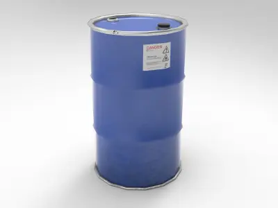 Colored Barrels Low-poly 3D model