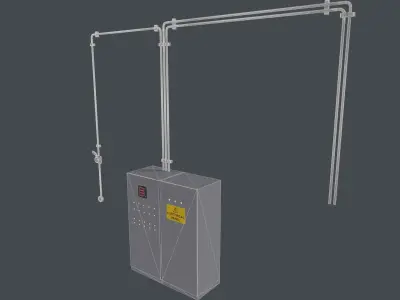 industrial cable Low-poly 3D model
