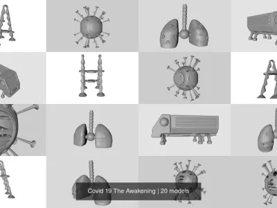 Covid 19 The Awakening 3D Model Pack
