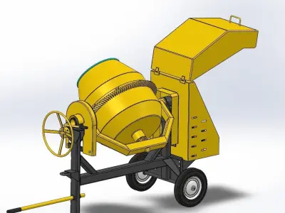Concrete Mixer Machine 3D model