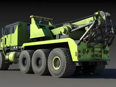 Oshkosh HET Wrecker Low-poly 3D model