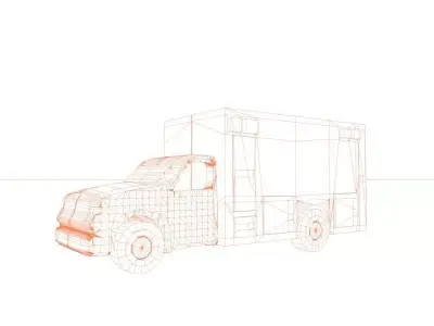 Ambulance 3d model Low-poly 3D model