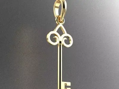 Pendant Tiffany Key  3D print model