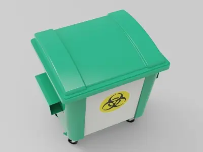Industrial Garbage Dustbin 3D model