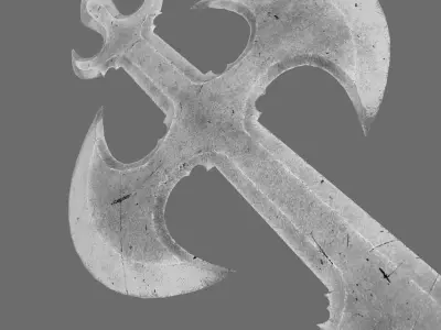 African throwing blade 3D model