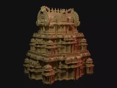 Kopuram-Indian Temple Structure 3D print model purchase