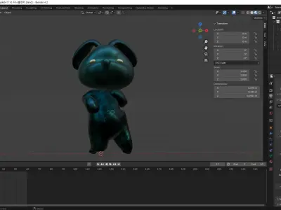 Sexy bear - 3D blender Low-poly 3D model