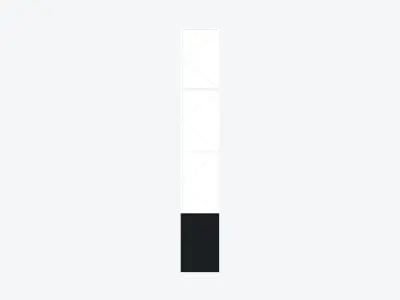 Locker - Laminate - Integral - Classic - High Base - 3 Door Low-poly 3D model
