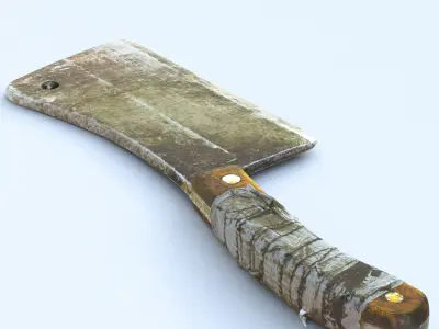 Cleaver High Poly knife 3D model