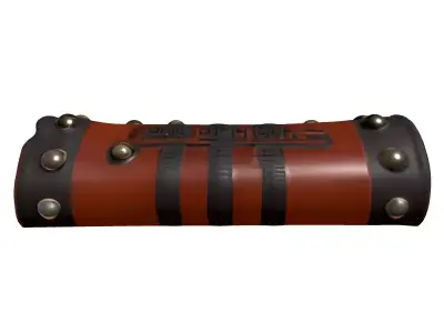 Fantasy Leather Bracer Armguard Low-poly 3D model