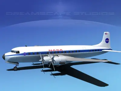 Douglas DC-7C NASA 3D model
