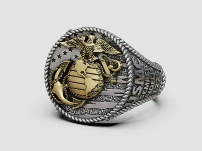 Ring United States Marine Corps 3D print model