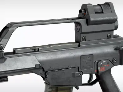 HK G36 Tactical Low-poly 3D model